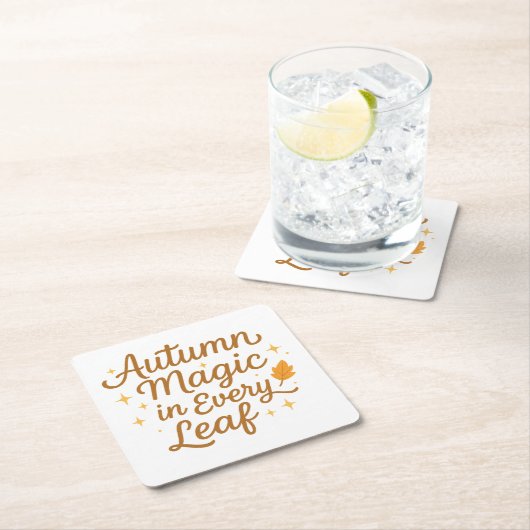 Herfstmagie in elke bladset van papieren Onderzett Kartonnen Onderzetters (Insitu)