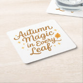 Herfstmagie in elke bladset van papieren Onderzett Kartonnen Onderzetters (Schuin)