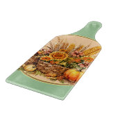 Herfstmand, Bloemen, Pompoenen, Maisblad Snijplank (Hoek)