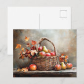 Herfstmand met fruit briefkaart (Voorkant / Achterkant)