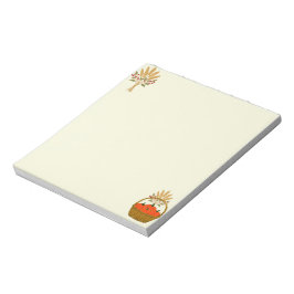 Herfstmand met Pompoenen en Tarwe Notitieboek Notitieblok