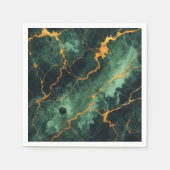 Herfstmarmer groene bos découpage servetten (Voorkant)