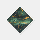 Herfstmarmer groene bos découpage servetten (Hoek)