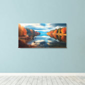 Herfstmeer Canvas Afdruk (Insitu (Houten vloer))