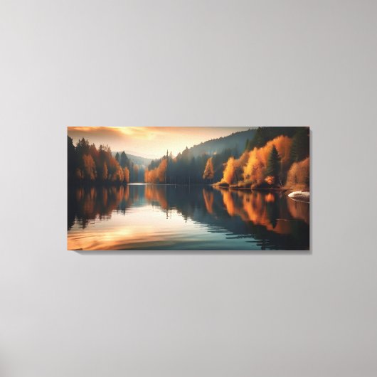 Herfstmeer Canvas Afdruk (Voorkant)