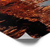 Herfstmeer en boot poster (Hoek)