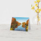 Herfstmeer met aangepaste tekst kaart (Gele Bloem)