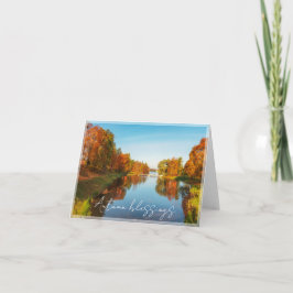 Herfstmeer met aangepaste tekst kaart