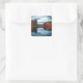 Herfstmeer Vierkante Sticker (Tas)