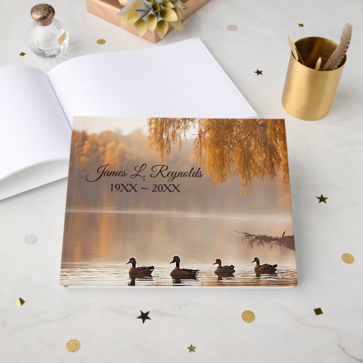 Herfstmeervogels Met Boom Gastenboek (Voorkant open)