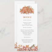 Herfstmenu met Pompoen Menu (Voorkant / Achterkant)