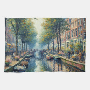Herfstmiddag aan het kanaal - Keukenhanddoeken
