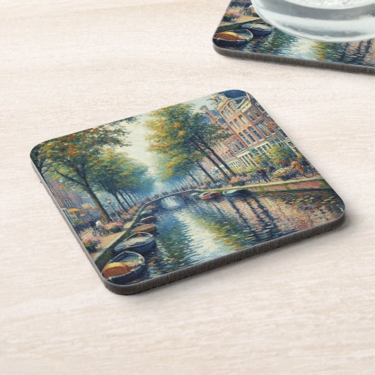 Herfstmiddag aan het kanaal - Onderzetters (Linkerzijde)