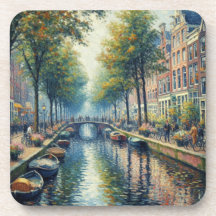 Herfstmiddag aan het kanaal - Onderzetters