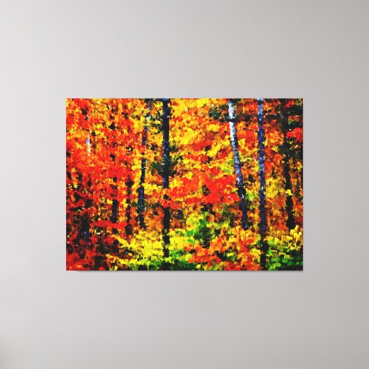 Herfstmiddag - Verpakt schilderij Kunst Canvas Afdruk (Voorkant)