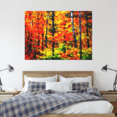 Herfstmiddag - Verpakt schilderij Kunst Canvas Afdruk (Insitu (Slaapkamer))