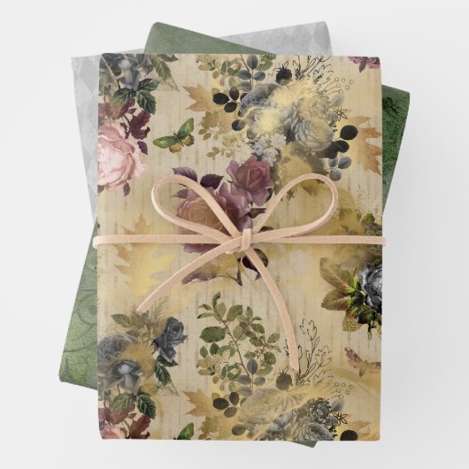 Herfstmist Vlinders Inpakpapier Vel (In situ)