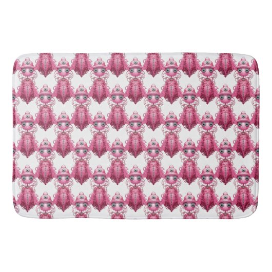 Herfstmode Roze Geest Steampunk Badmat (Voorkant)