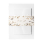 Herfstmonogram Elegante bruiloft Uitnodigingen Wikkel (Voorkant Voorbeeld)