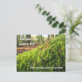Herfstmos in gouden zonneschijn - gepersonaliseerd briefkaart (Staand voorkant)