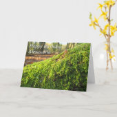 Herfstmos in zonneschijn - aangepaste verjaardagsf kaart (Gele Bloem)