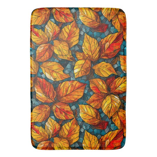 Herfstmozaïekpatroon Badmat (Voorkant Verticaal)