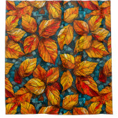 Herfstmozaïekpatroon Douchegordijn (Voorkant)