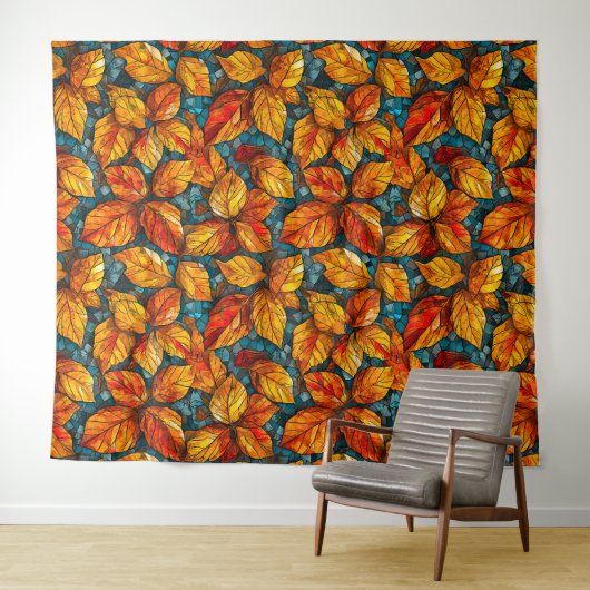 Herfstmozaïekpatroon Wandkleed (In Situ (horizontaal))