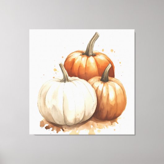 Herfstmuur kunst, pompoen Herfst decor Canvas Afdruk (Voorkant)
