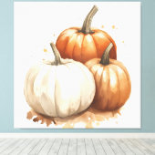 Herfstmuur kunst, pompoen Herfst decor Canvas Afdruk (Insitu (Houten vloer))