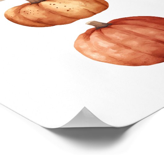 Herfstmuur kunst, pompoen Herfst decor Poster (Hoek)