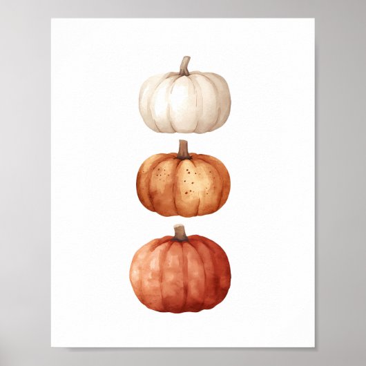 Herfstmuur kunst, pompoen Herfst decor Poster (Voorkant)