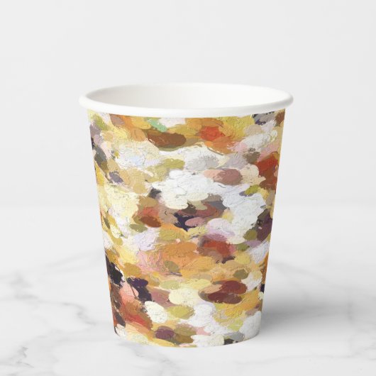Herfstolie Abstract Papieren Bekers (Voorkant)