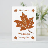 Herfstontwerp Huwelijksreceptie Informatiekaartje (Staand voorkant)