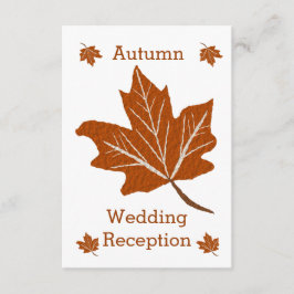 Herfstontwerp Huwelijksreceptie Informatiekaartje