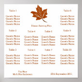 Herfstontwerp Huwelijkszitschema Poster (Voorkant)