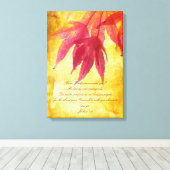 Herfstontwerp, Joshua 1:9, muur poster Canvas Afdruk (Insitu (Houten vloer))