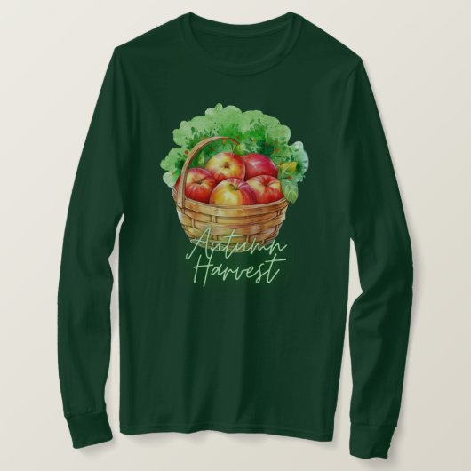 Herfstoogst: Appels in de boomgaard T-shirt (Design voorkant)