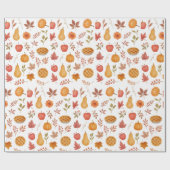 Herfstoogst – herfstbladeren, pompoenen & gezellig cadeaupapier (Vlak)