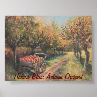 Herfstoogst in de boomgaard poster