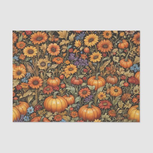 Herfstoogst met levendige herfstkleuren tissuepapier (Voorkant)