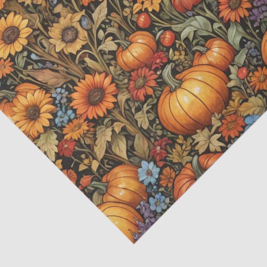 Herfstoogst met levendige herfstkleuren tissuepapier (Detail)