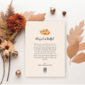 Herfstoogst Navy Blue Thanksgiving Feestdagenkaart