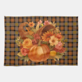 Herfstoogst Plaid en Cornucopia Theedoek (Horizontaal)