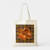 Herfstoogst Plaid en Cornucopia Tote Bag (Achterkant)