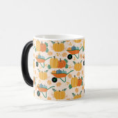 Herfstoogst - Pompoenen in een kruiwagen Magische Mok (Voorkant links)