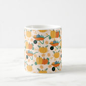 Herfstoogst - Pompoenen in een kruiwagen Magische Mok (Center)