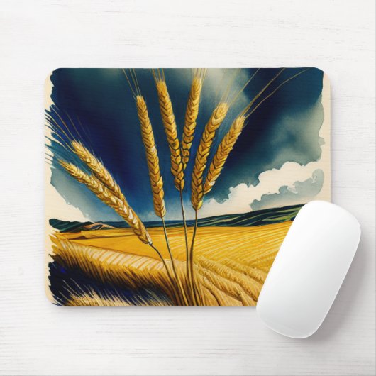 Herfstoogst Prairie Gold Mousepad Muismat (Met muis)