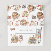 Herfstoogst | Thanksgiving tafel plaats kaart Plaatskaartje (Buitenkant ongevouwen)