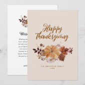 Herfstoogst Thanksgiving vakantiepas Feestdagenkaart (Voorkant / Achterkant)